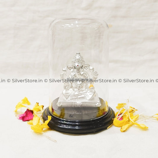 999 Pure Silver Ganesh Idol - Ga44 Idols