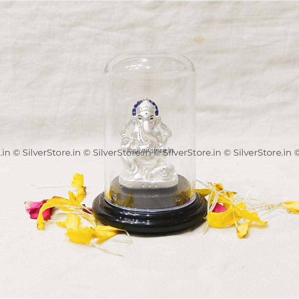 999 Pure Silver Ganesh Idol - Ga45 Idols