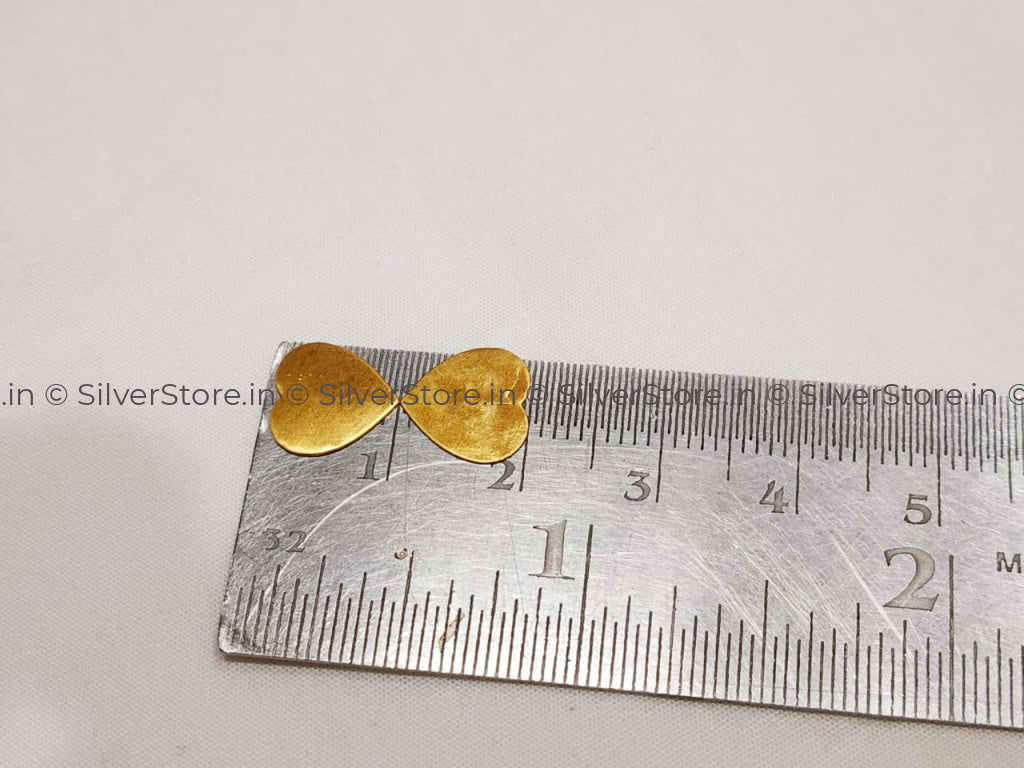 999 Pure Silver Plate / Thali - Gold Flower In The Center Ashapura Pattern 990 Bis Hallmarked