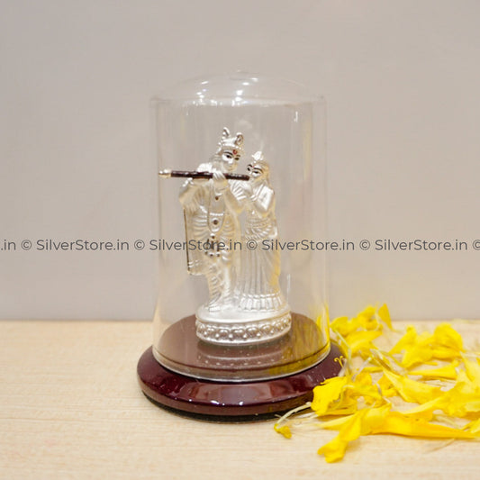 999 Pure Silver Radha Krishna Idol - Rk2 Idols