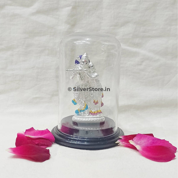 999 Pure Silver Radha Krishna Idol - Rk3 Idols
