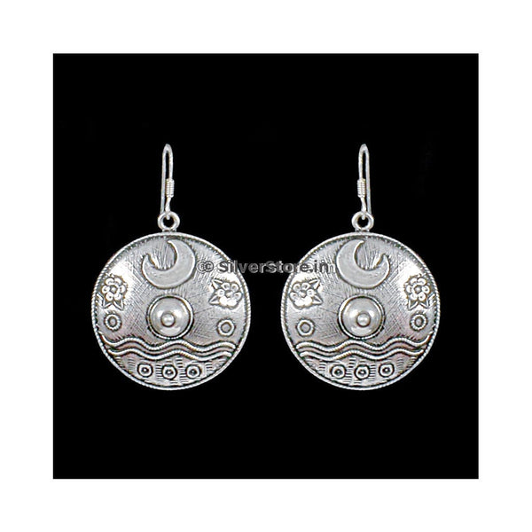 Large Chandbali Antique Silver Earrings: Buy Large Chandbali Antique Silver  Earrings Online in India on Snapdeal