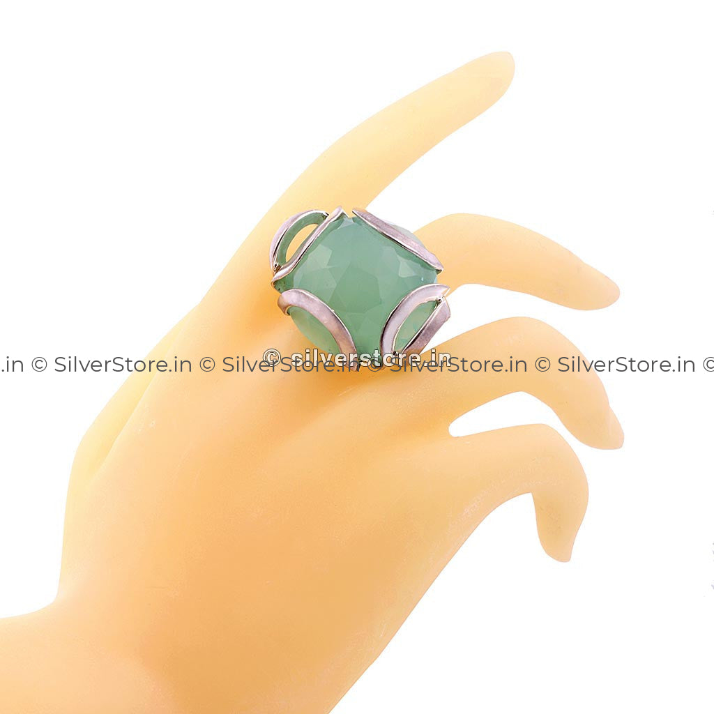 Designer Silver Ring - Semi Precious Stone