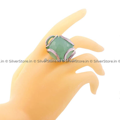 Designer Silver Ring - Semi Precious Stone