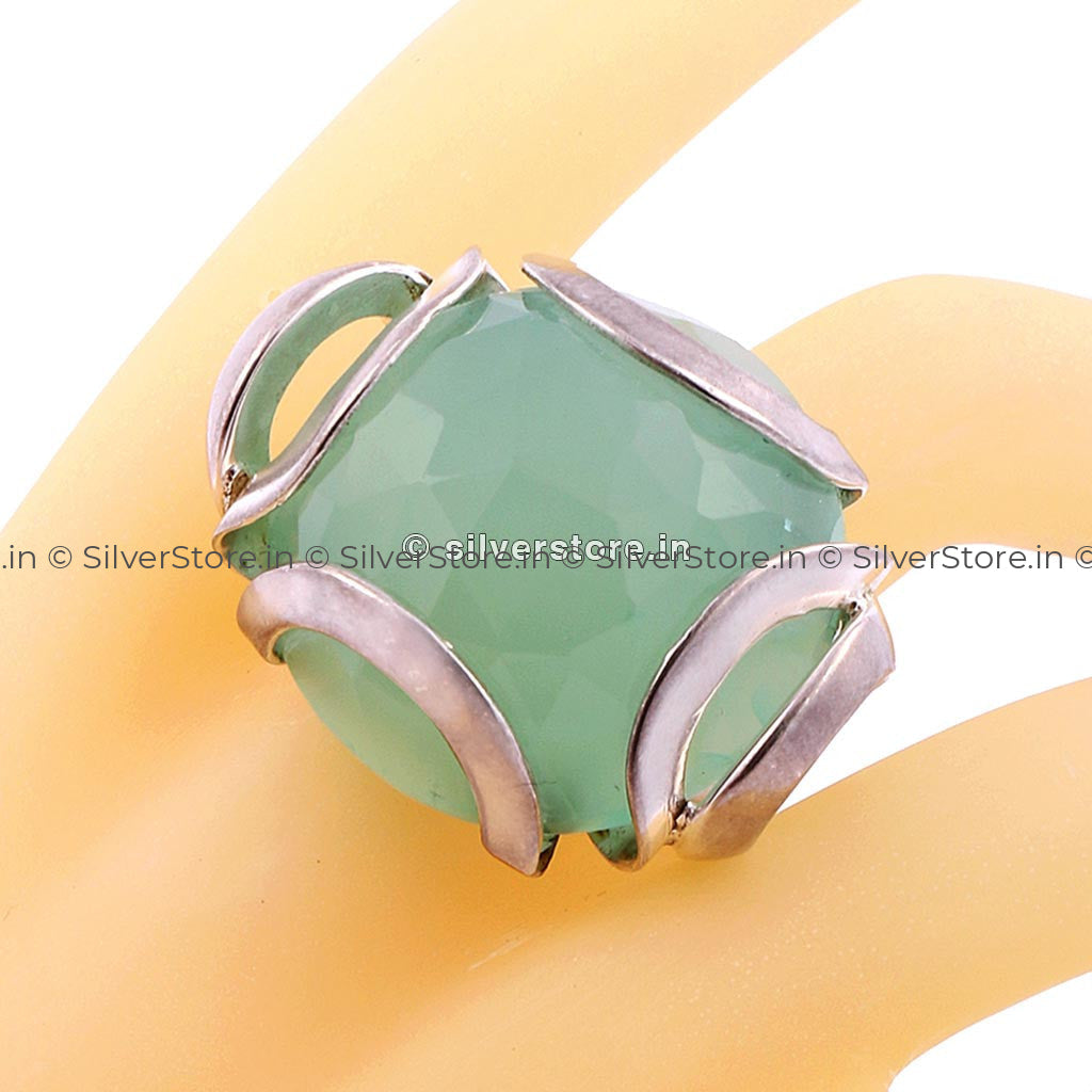 Designer Silver Ring - Semi Precious Stone