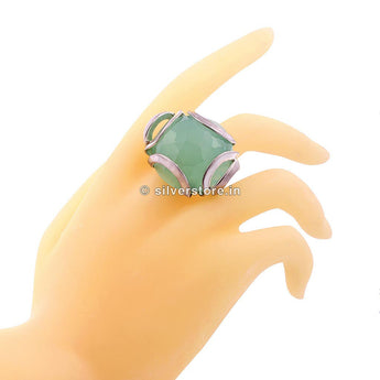 Designer Silver Ring - Semi Precious Stone