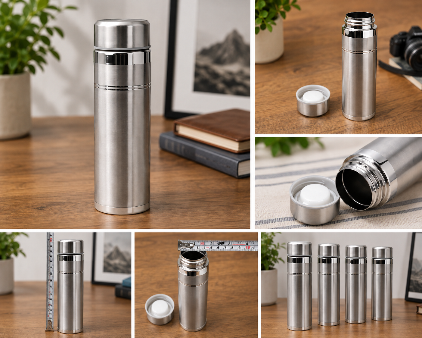 Pure Silver Water Bottle - 970 Bis hallmarked - 250 ml water Capacity