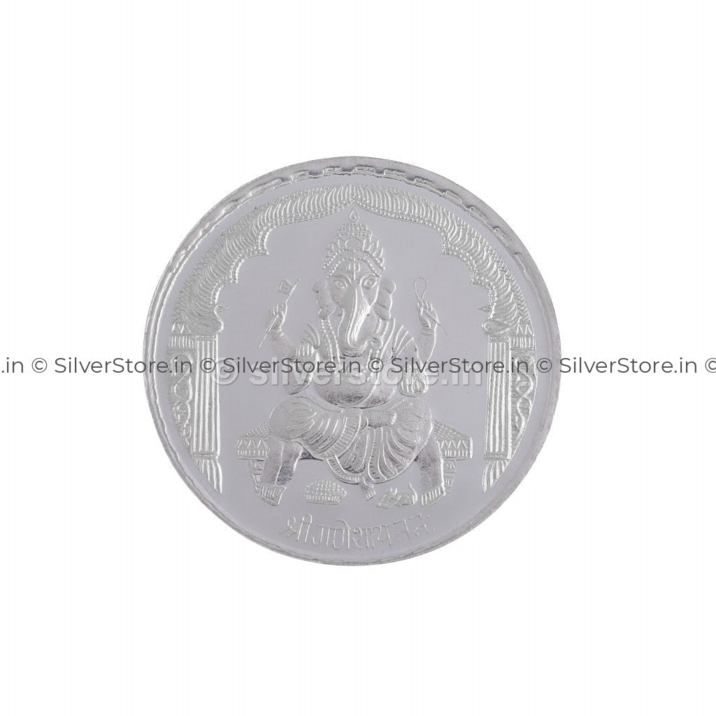 Ganesh Silver Coin - 999 Fine Coin