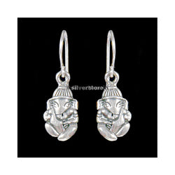 Ganesha Engraved Silver Earring Earing