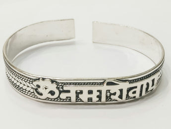 Om Namah Shivay Kada - Bracelet For Man Silver Mens Bracelets