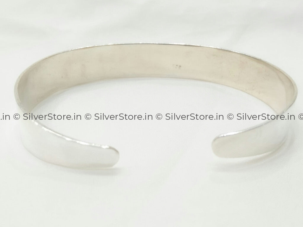 Om Namah Shivay Kada - Bracelet For Men Silver Mens Bracelets