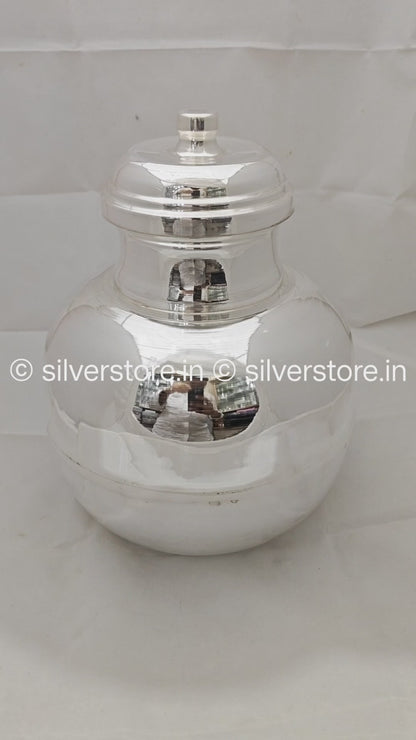 999 Pure Silver Gada /Silver Kalash/Silver Matka -990 Silver Bis Hallmark -5 ltr water capacity