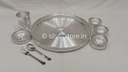 Silver Dinner Set - Maharaja Pattern -14" size - Bis hallmark