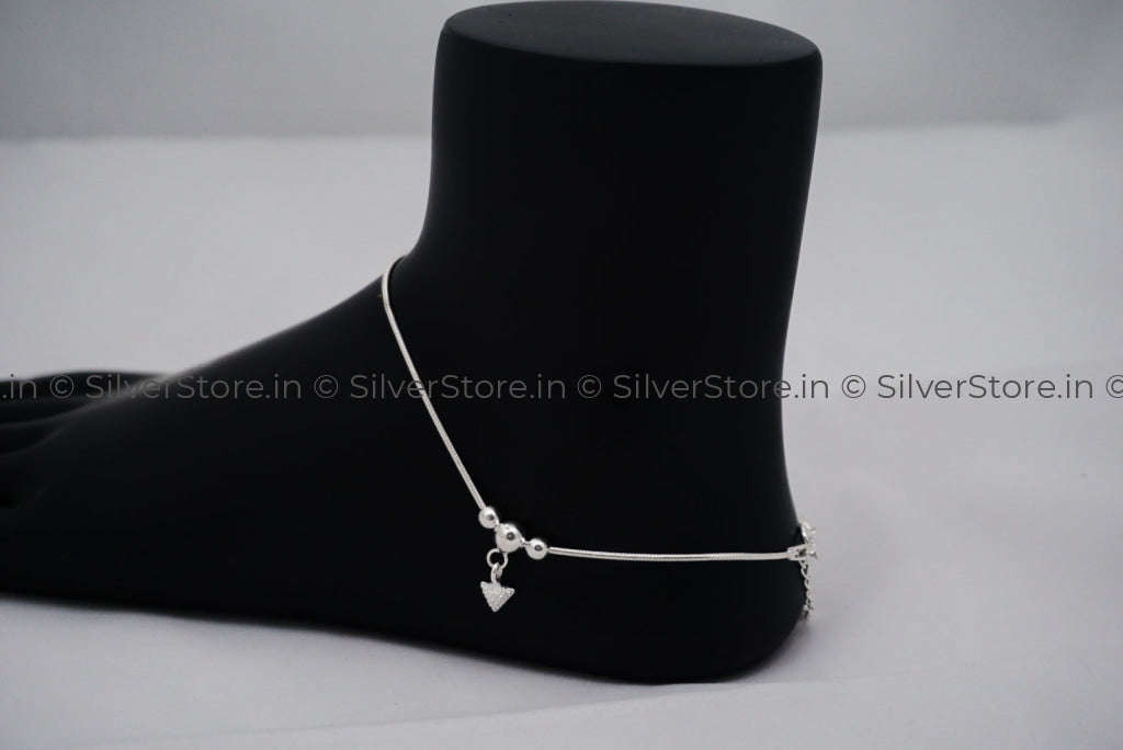 Pure Silver Anklet - 925 Silver