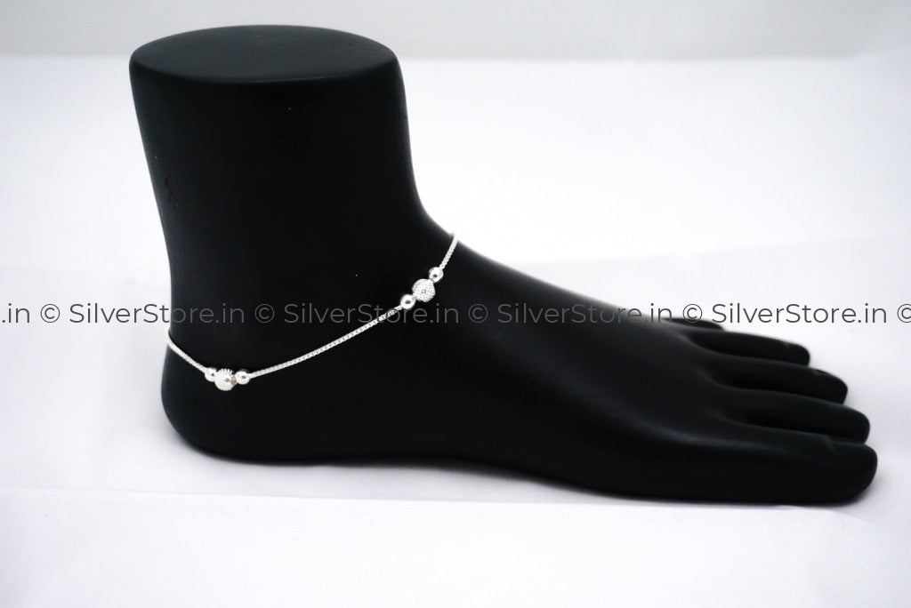 Pure Silver Anklet - 925 Silver