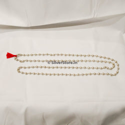 Pure Silver Beads Mala For Chanting - 108 925 Pooja Item