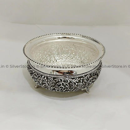 Pure Silver Bowl - Silver Kachola - Silver Serving Bowl -925 Silver Bis Hallmark