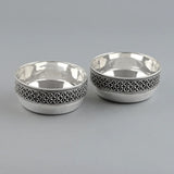 Pure Silver Dinner Set /Pure Silver thali set - 925 Bis hallmarked - Antique Finish on Border
