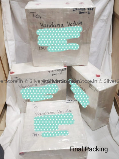 Silver Thali - With 990 Bis Hallmark Silverware