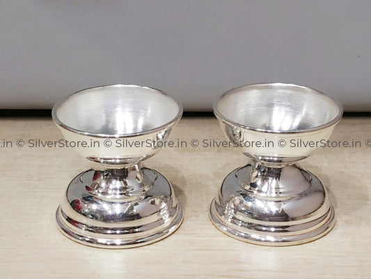 Pure Silver Diya - Pack Of 2