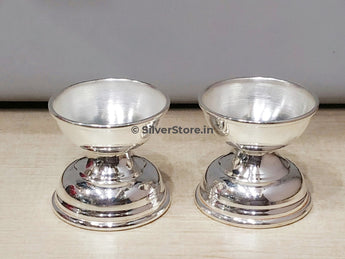 Pure Silver Diya - Pack Of 2