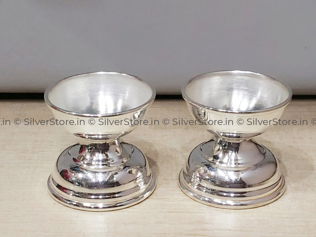 Pure Silver Diya - Pack Of 2