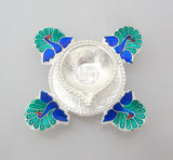 Pure Silver Diya - Peacock Diya Pack Of Two