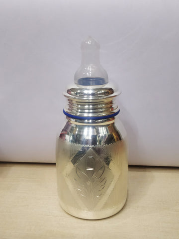 Pure Silver Feeding Bottle For Baby -970 Bis Hallmarked Milk