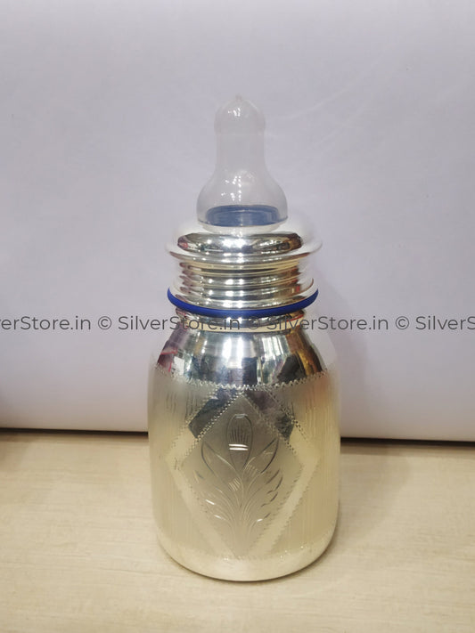 Pure Silver Feeding Bottle For Baby -970 Bis Hallmarked Milk