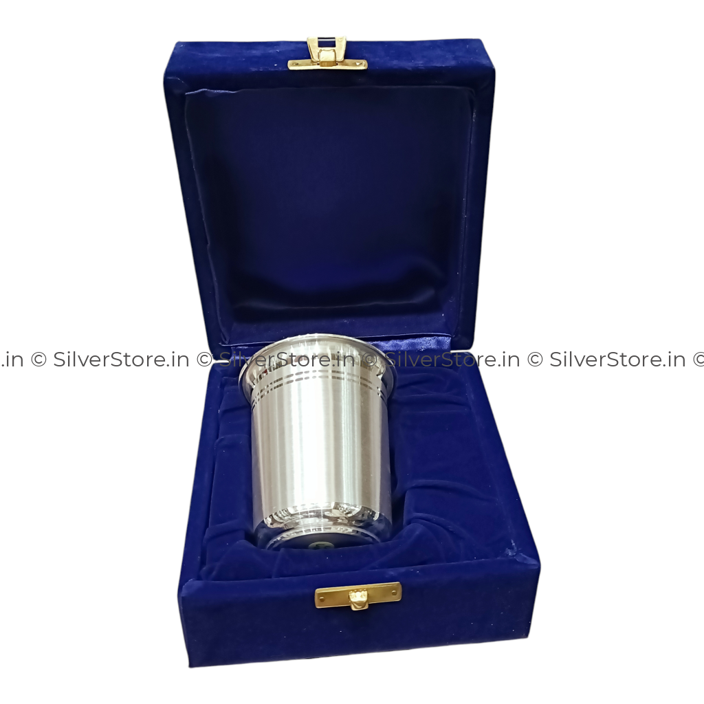 Pure Silver Glass - 990 Bis Hallmark Pure Silver