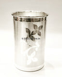 Pure Silver Glass - Flower Designed Pure Silver Glass