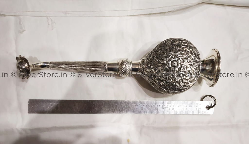 Pure Silver Gulab Dani - 925 Pooja Item