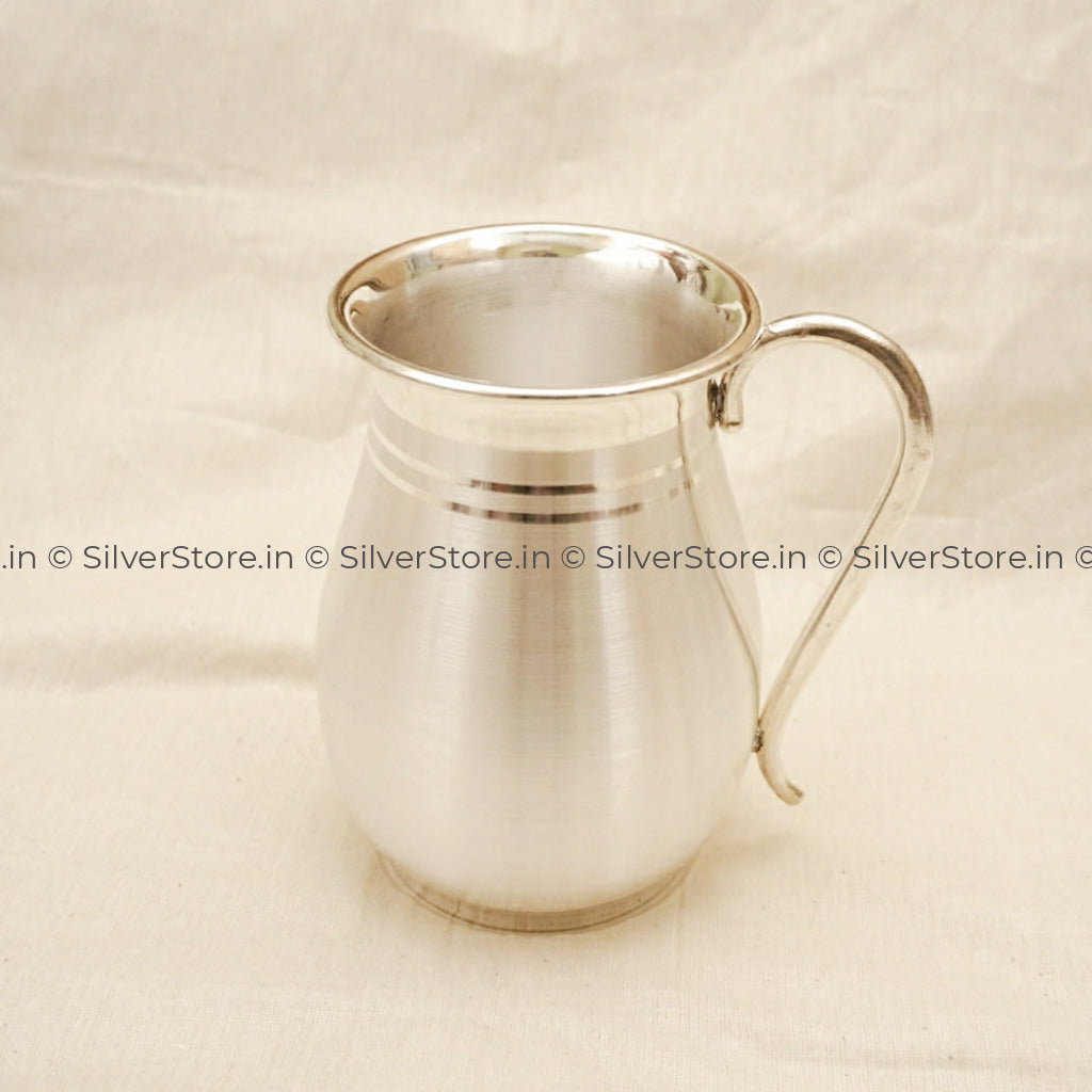 Pure Silver Jug With Lid - 990 Bis Hallmarked
