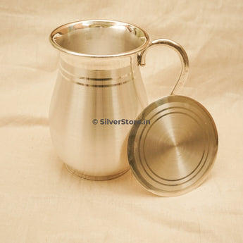 Pure Silver Jug With Lid - 990 Bis Hallmarked