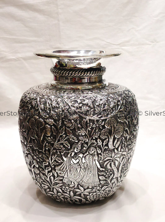 Pure Silver Kalash - 925 Silver 4 Ltr + Water Capacity