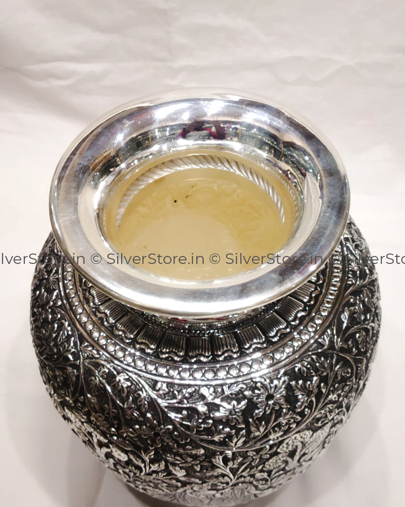 Pure Silver Kalash - 925 Silver 4 Ltr + Water Capacity