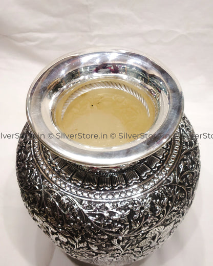 Pure Silver Kalash - 925 Silver 4 Ltr + Water Capacity