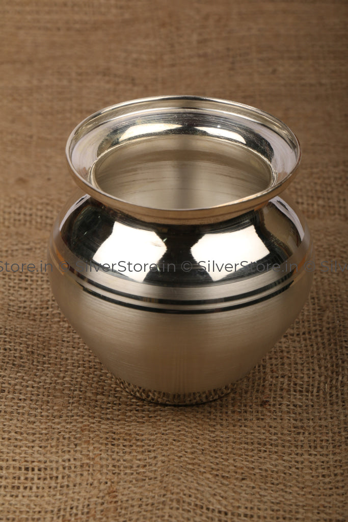 Pure Silver Lota - Kalash With 990 Bis Hallmark Pooja Item