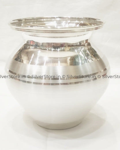 Pure Silver Lota - Kalash With 990 Bis Hallmark Pooja Item