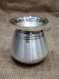 Pure Silver Lota With 990 Bis Hallmark Glass