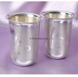 Pure Silver Mickey Glass - 990 Bis Hallmarked