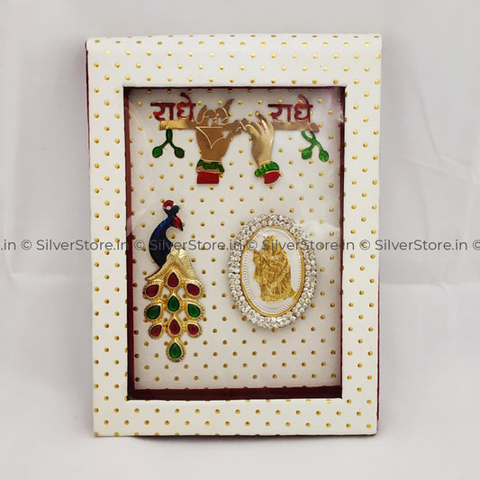 Pure Silver Radha Krishna Coin With Gift Box - 10 Grams Coin