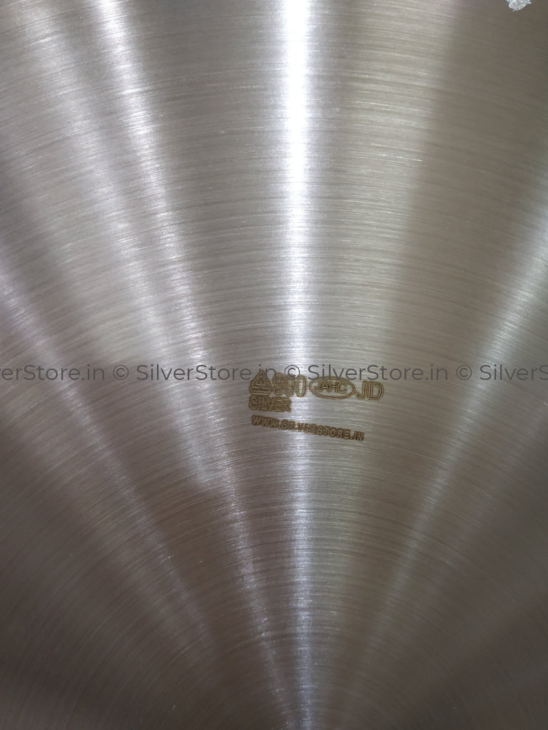 Silver Thali - With 990 Bis Hallmark Silverware