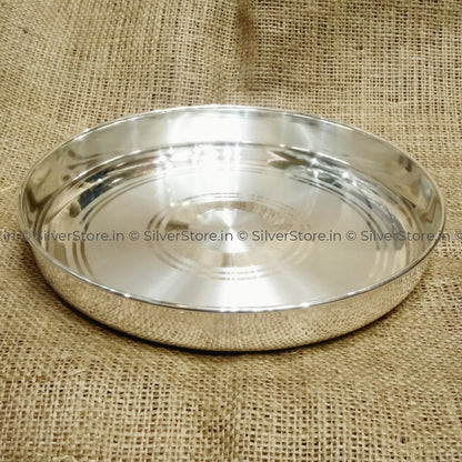 Silver Thali - With 990 Bis Hallmark Silverware