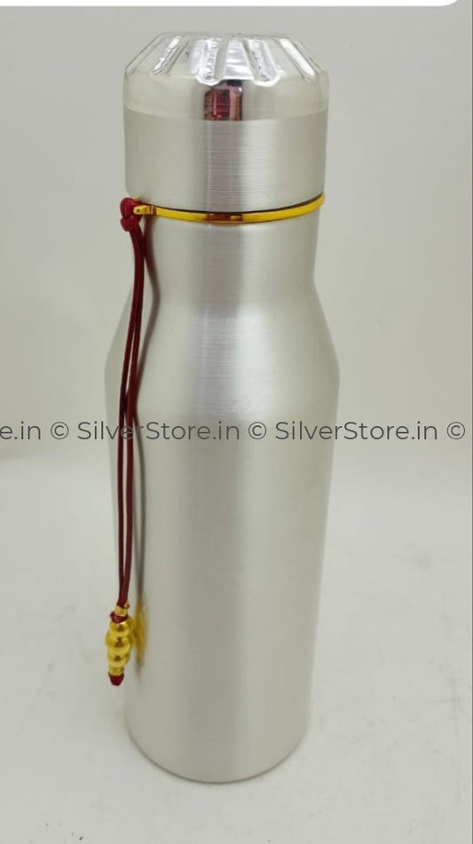 Pure Silver Water Bottle - 970 Bis Hallmarked 1 Ltr Capacity Silver Jug