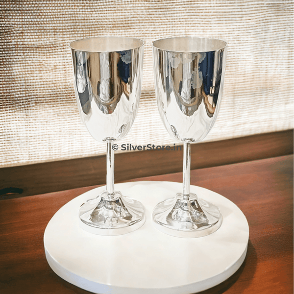 Pure Silver Wine Glass - 925 Bis Hallmarked (Pack Of 2Pc)