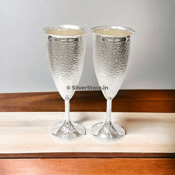 Pure Silver Wine Glass - 925 Bis Hallmarked (Pack Of 2Pc)