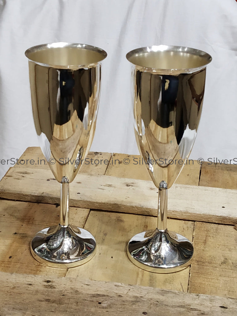 Pure Silver Wine Glass - 925 Bis Hallmarked (Pack Of 2Pc)