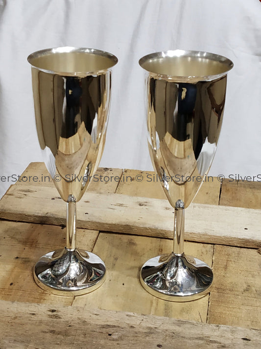 Pure Silver Wine Glass - 925 Bis Hallmarked (Pack Of 2Pc)