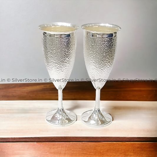 Pure Silver Wine Glass - 925 Bis Hallmarked (Pack Of 2Pc)